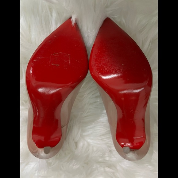 Christian Louboutin SO KATE 120MM Nude Patent Pump Heels - Picture 5 of 16